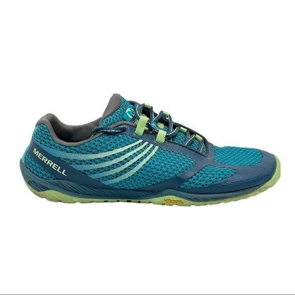 Merrell turquoise pace glove vibram sole sneakers sz 8 - Picture 1 of 9